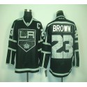 Kings #23 Dustin Brown Black Ice Stitched Jersey