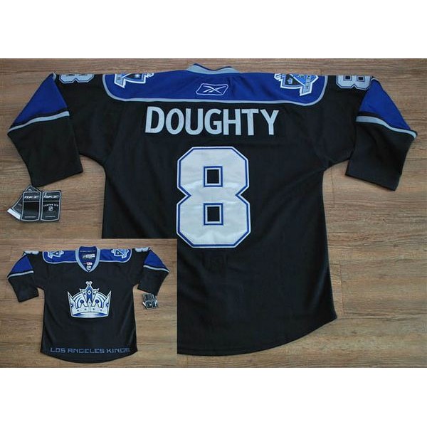 Kings #8 Drew Doughty Black Third Stitched Jersey
