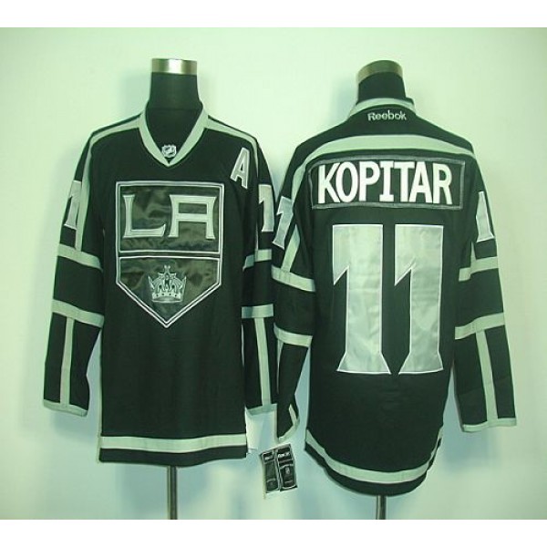 Kings #11 Anze Kopitar Black Ice Stitched Jersey
