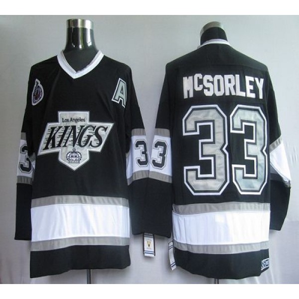 Kings #33 Martin McSorley Black CCM Throwback Stitched Jersey