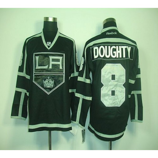 Kings #8 Drew Doughty Black Ice Stitched Jersey