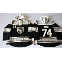 Kings #74 Dwight King Black Sawyer Hooded Sweatshirt Stitched Jersey