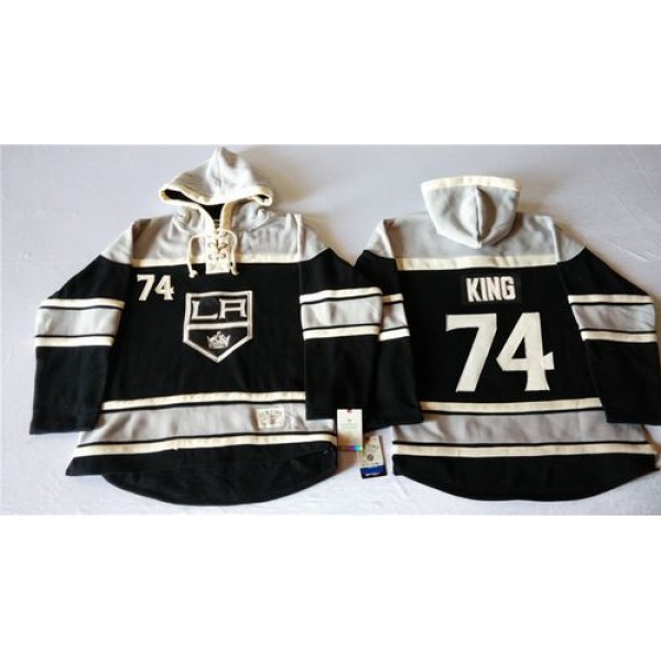 Kings #74 Dwight King Black Sawyer Hooded Sweatshirt Stitched Jersey