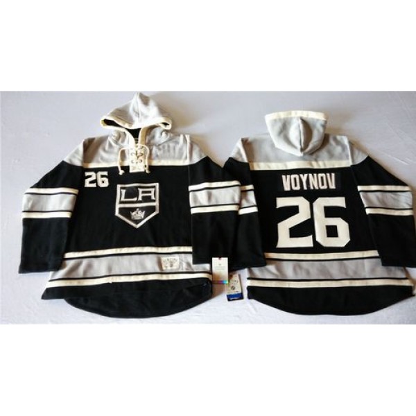 Kings #26 Slava Voynov Black Sawyer Hooded Sweatshirt Stitched Jersey