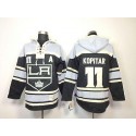 Kings #11 Anze Kopitar Black Sawyer Hooded Sweatshirt Stitched Jersey
