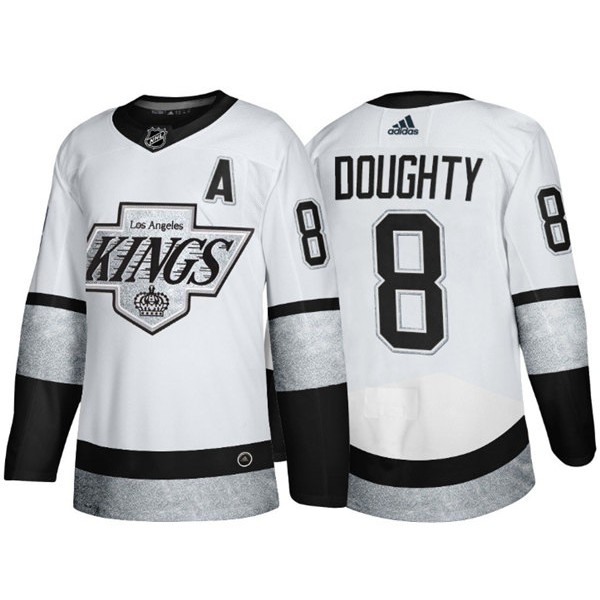 Los Angeles Kings #8 Drew Doughty White Throwback Stitched Jersey