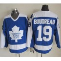 Maple Leafs #19 Bruce Boudreau Blue White CCM Throwback Stitched Jersey