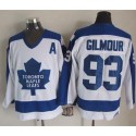 Maple Leafs #93 Doug Gilmour White Blue CCM Throwback Stitched Jersey