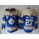Maple Leafs #27 Darryl Sittler Blue Sawyer Hooded Sweatshirt Stitched Jersey