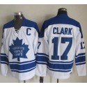 Maple Leafs #17 Wendel Clark White CCM Throwback Third Stitched Jersey
