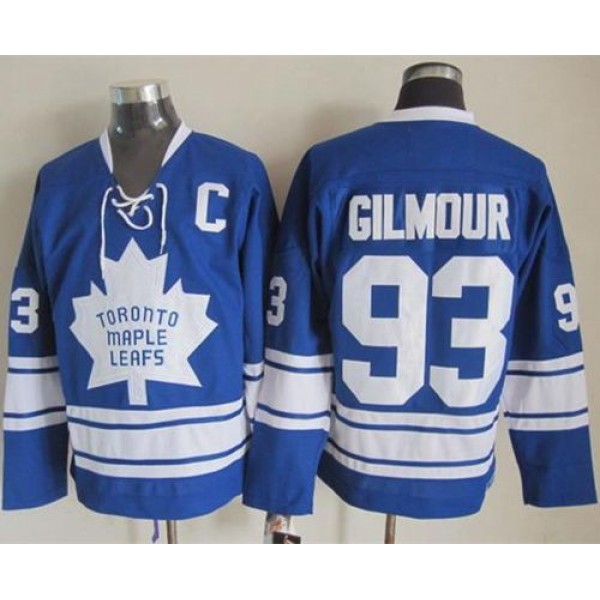 Maple Leafs #93 Doug Gilmour Blue CCM Throwback Third Stitched Jersey