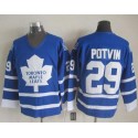 Maple Leafs #29 Felix Potvin Blue CCM Throwback Stitched Jersey