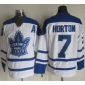 Maple Leafs #7 Tim Horton White CCM Throwback Winter Classic Stitched Jersey