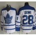 Maple Leafs #28 Tie Domi White CCM Throwback Winter Classic Stitched Jersey