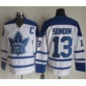 Maple Leafs #13 Mats Sundin White CCM Throwback Winter Classic Stitched Jersey