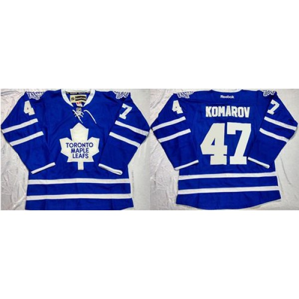 Maple Leafs #47 Leo Komarov Blue Home Stitched Jersey