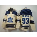 Maple Leafs #93 Doug Gilmour Cream Sawyer Hooded Sweatshirt Stitched Jersey