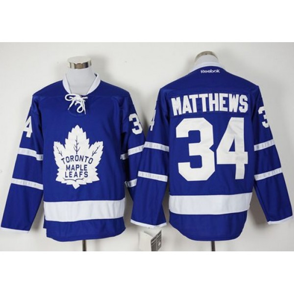 Maple Leafs #34 Auston Matthews Blue New Stitched Jersey