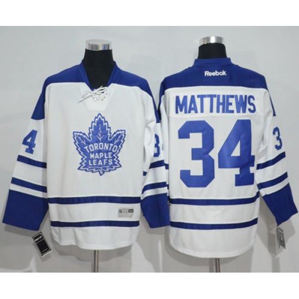 Maple Leafs #34 Auston Matthews White Third Stitched Jersey