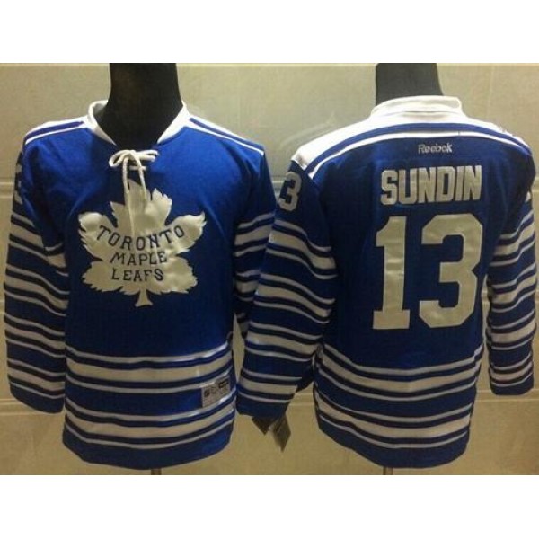 Maple Leafs #13 Mats Sundin Blue 2014 Winter Classic Stitched Jersey