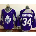Maple Leafs #34 Auston Matthews Purple Practice Stitched Jersey