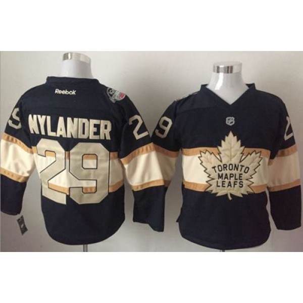 Maple Leafs #29 William Nylander Black Cream 100th Anniversary Stitched Jersey
