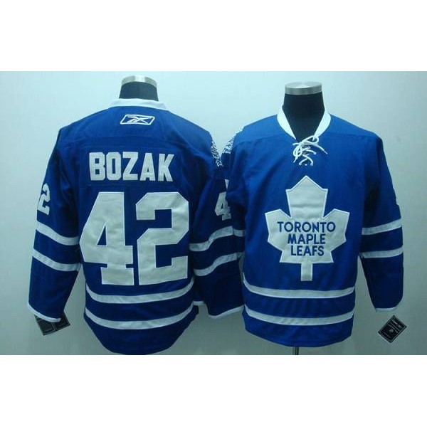 Maple Leafs #42 Tyler Bozak Stitched Blue CCM Throwback Jersey