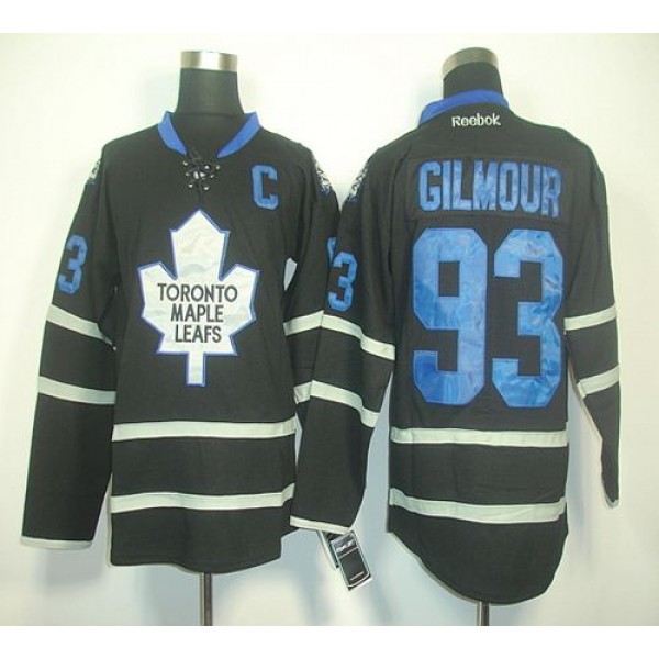 Maple Leafs #93 Doug Gilmour Black Ice Stitched Jersey