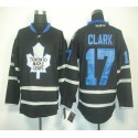 Maple Leafs #17 Wendel Clark Black Ice Stitched Jersey