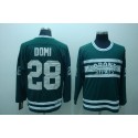 Maple Leafs #28 Tie Domi Stitched Greem CCM Throwback Jersey