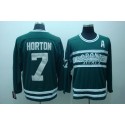 Maple Leafs #7 Tim Horton Stitched Greem CCM Throwback Jersey