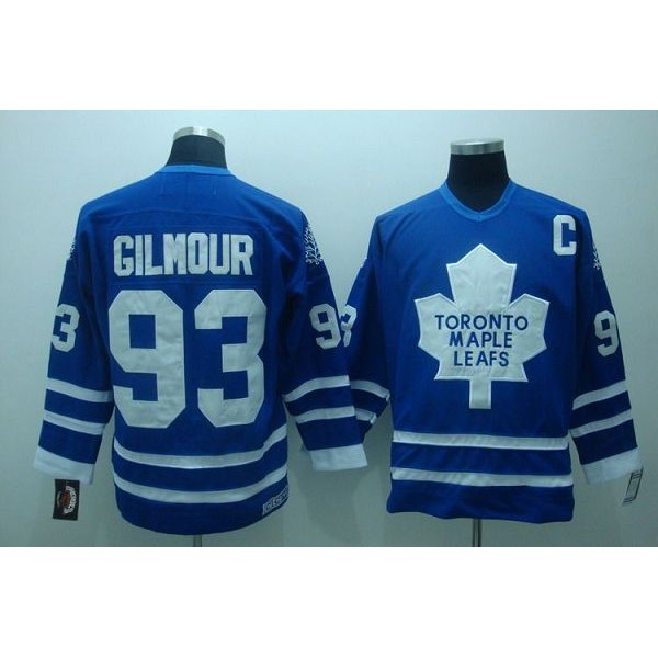 Maple Leafs #93 Doug Gilmour Stitched Blue CCM Throwback Jersey