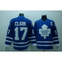Maple Leafs #17 Wendel Clark Stitched Blue CCM Throwback Jersey