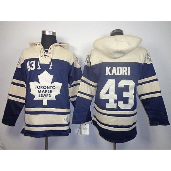 Maple Leafs #43 Nazem Kadri Blue Sawyer Hooded Sweatshirt Stitched Jersey