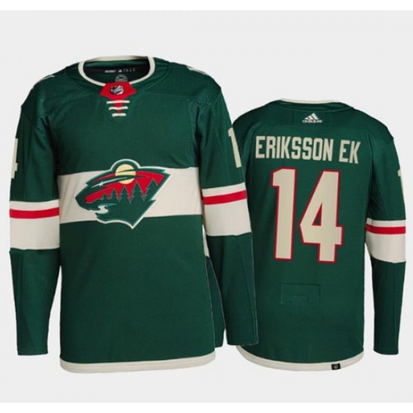 Minnesota Wild #14 Joel Eriksson Ek Green Stitched Jersey