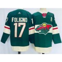 Minnesota Wild #17 Marcus Foligno Green Stitched Jersey