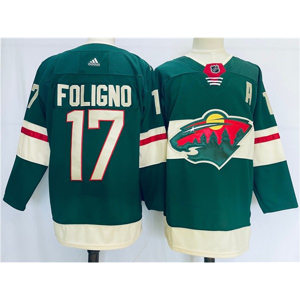 Minnesota Wild #17 Marcus Foligno Green Stitched Jersey