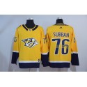 Nashiville Predators #76 P.K Subban Yellow Adidas Stitched Jersey