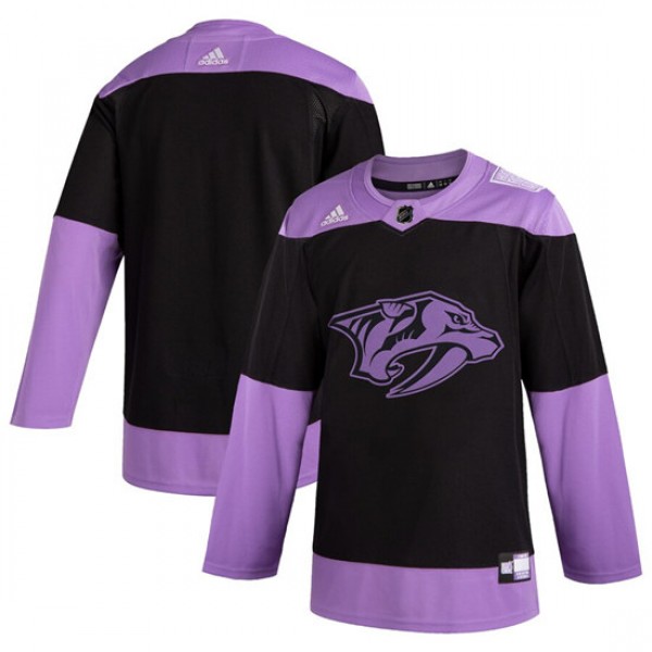 Nashville Predators Adidas Black Hockey Fights Cancer Practice Jersey