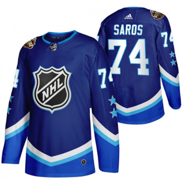 Nashville Predators #74 Juuse Saros 2022 All-Star Blue Stitched Jersey