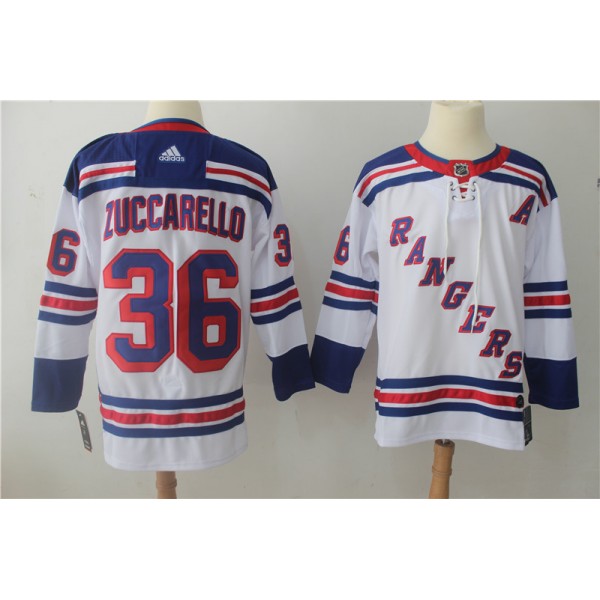 New York Rangers #36 Mats Zuccarello White Stitched Adidas Jersey