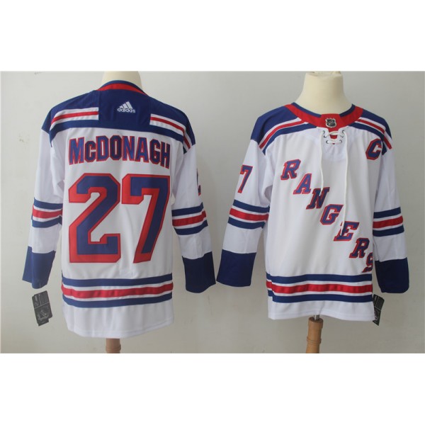 New York Rangers #27 Ryan McDonagh White Stitched Adidas Jersey