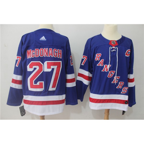New York Rangers #27 Ryan McDonagh Royal Blue Stitched Adidas Jersey