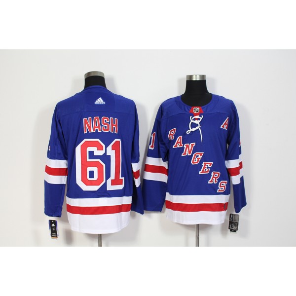New York Rangers #61 Rick Nash Royal Blue Stitched Adidas Jersey