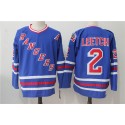 New York Rangers #2 Brian Leetch Royal Throwback CCM Stitched Jersey