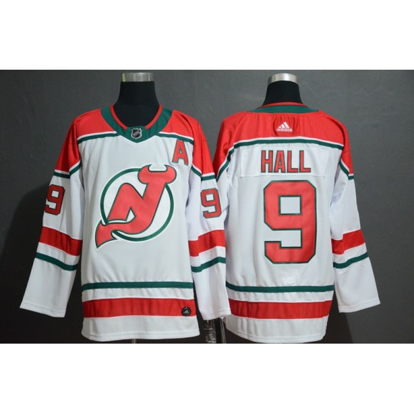 New Jersey Devils #9 Taylor Hall White Stitched Jersey