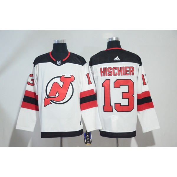 New Jersey Devils #13 Nico Hischier White Stitched Jersey