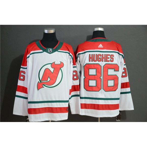 New Jersey Devils #86 Jack Hughes White Stitched Jersey