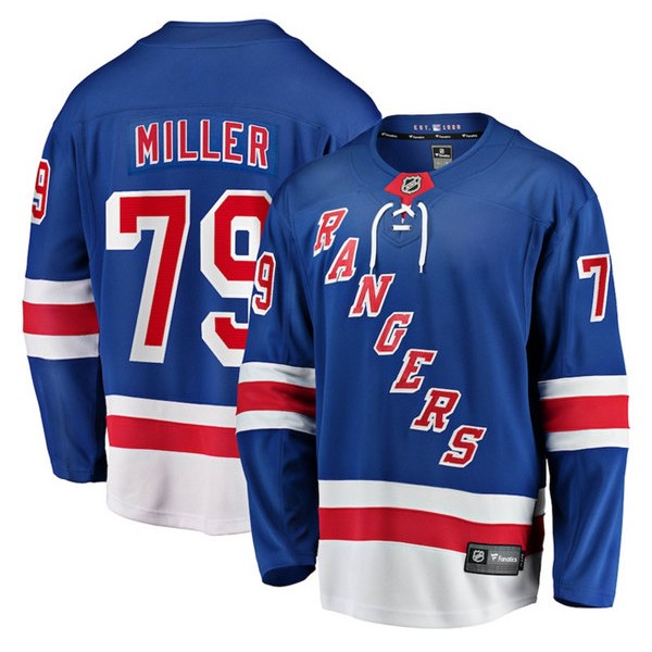 New York Rangers #79 K'Andre Miller Blue Home Stitched Jersey