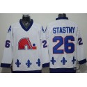 Nordiques #26 Peter Stastny White CCM Throwback Stitched Jersey